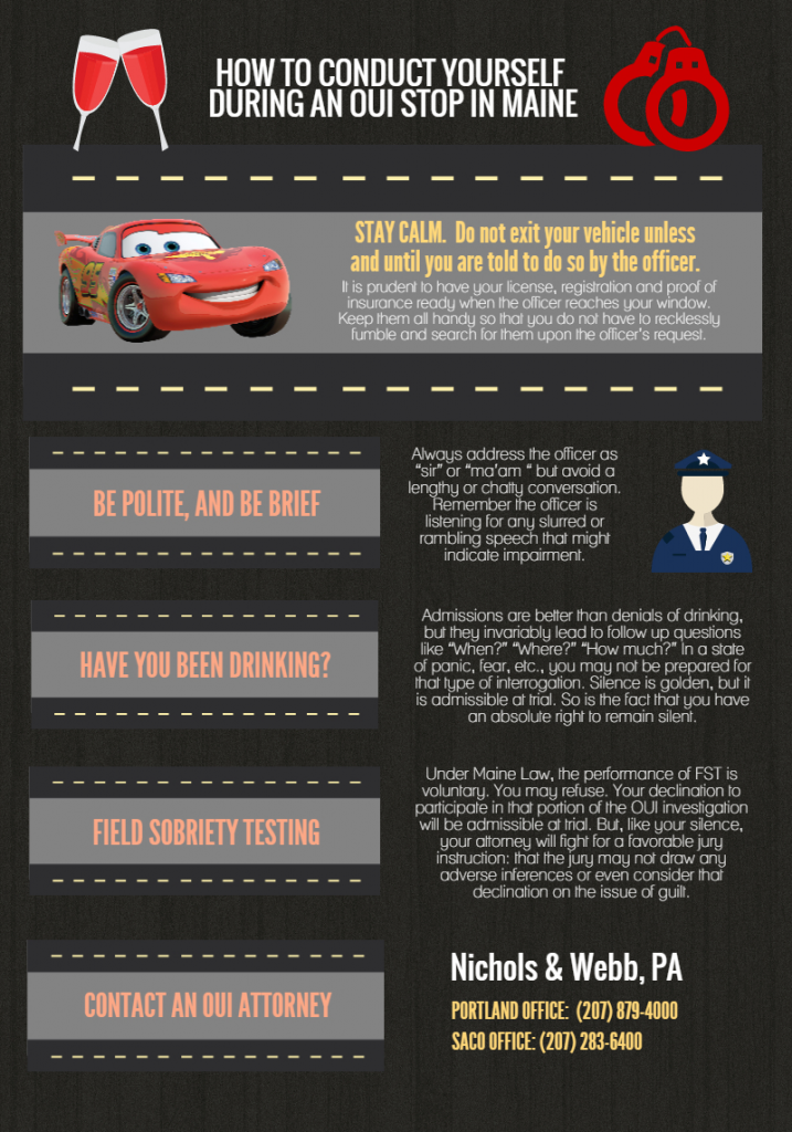 [Infographic] How to Conduct Yourself During a Maine OUI Stop